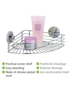 Wenko Vacuum-Loc® Eckablage Bari In Chrom 23 Wenko Vacuum-Loc® Eckablage Bari In Chrom -Relaxdays Verkaufsshop wenko vacuum loc r eckablage bari in chrom 9