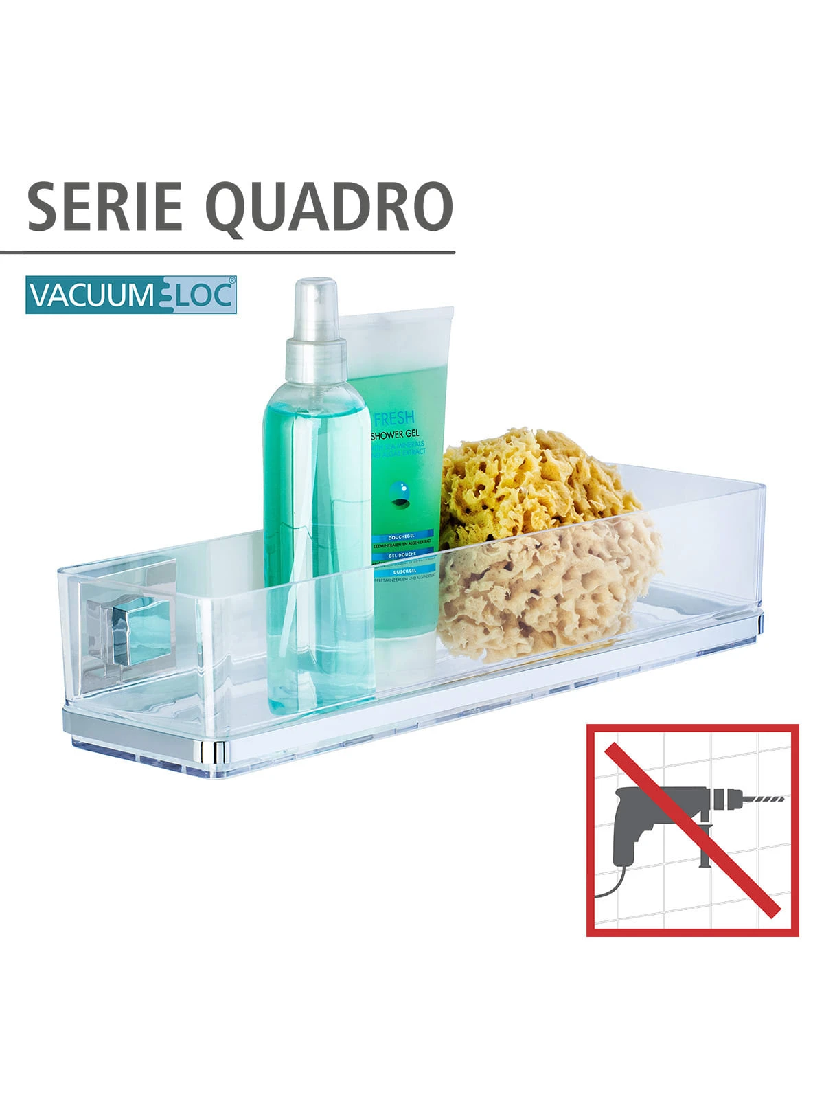 Wenko Vacuum-Loc® Maxiablage Quadro Edelstahl In Glänzend 2 Wenko Vacuum-Loc® Maxiablage Quadro Edelstahl In Glänzend – Bild 2