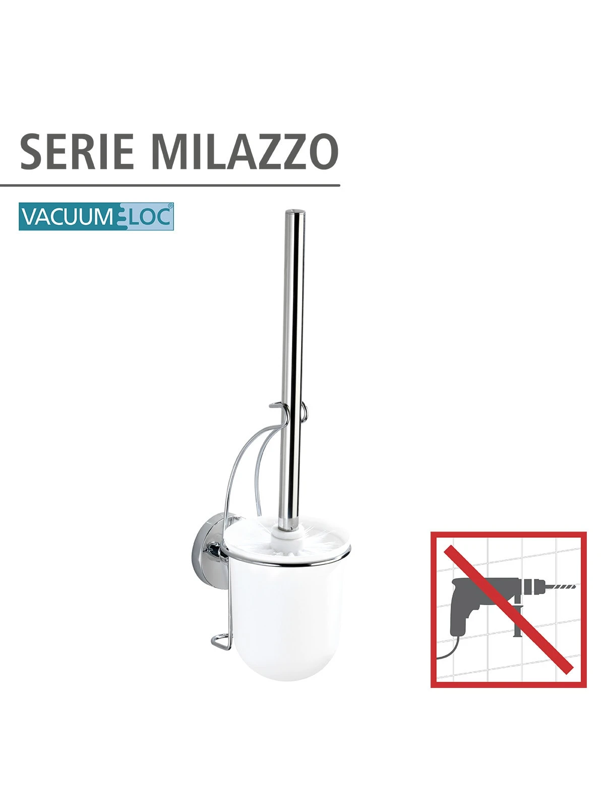 Wenko Vacuum-Loc® Wand WC-Garnitur Milazzo In Chrom 2 Wenko Vacuum-Loc® Wand WC-Garnitur Milazzo In Chrom – Bild 2