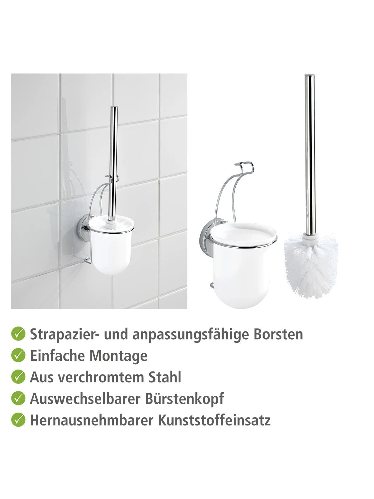 Wenko Vacuum-Loc® Wand WC-Garnitur Milazzo In Chrom 12 Wenko Vacuum-Loc® Wand WC-Garnitur Milazzo In Chrom – Bild 12