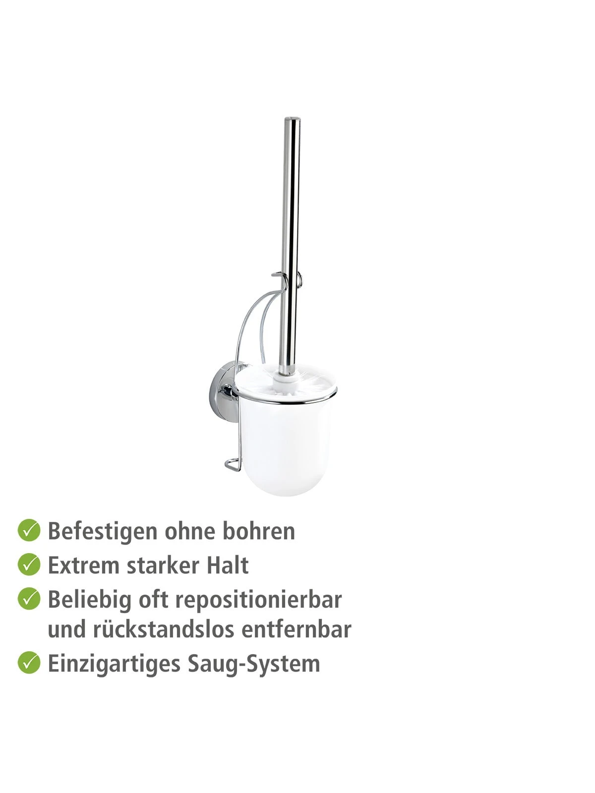 Wenko Vacuum-Loc® Wand WC-Garnitur Milazzo In Chrom 4 Wenko Vacuum-Loc® Wand WC-Garnitur Milazzo In Chrom – Bild 4