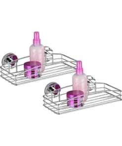 Wenko Vacuum-Loc® Wandablage 2er Set In Chrom -Relaxdays Verkaufsshop wenko vacuum loc r wandablage 2er set in chrom 6