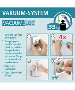 Wenko Vacuum-Loc® WC-Garnitur Quadro Edelstahl In Glänzend -Relaxdays Verkaufsshop wenko vacuum loc r wc garnitur quadro edelstahl in glanzend 14