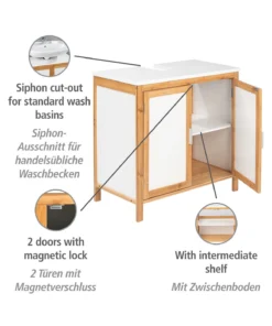 Wenko Waschbeckenunterschrank Finja In Natur -Relaxdays Verkaufsshop wenko waschbeckenunterschrank finja in natur 11