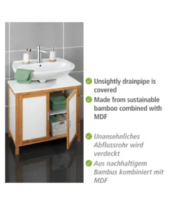 Wenko Waschbeckenunterschrank Finja In Natur -Relaxdays Verkaufsshop wenko waschbeckenunterschrank finja in natur 13