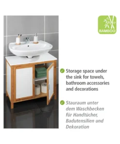 Wenko Waschbeckenunterschrank Finja In Natur -Relaxdays Verkaufsshop wenko waschbeckenunterschrank finja in natur 2