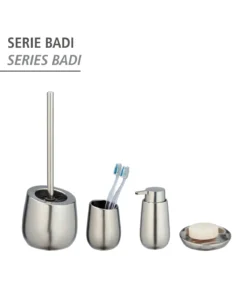 Wenko WC-Garnitur Badi Chrom Matt Keramik In Silber -Relaxdays Verkaufsshop wenko wc garnitur badi chrom matt keramik in silber 4