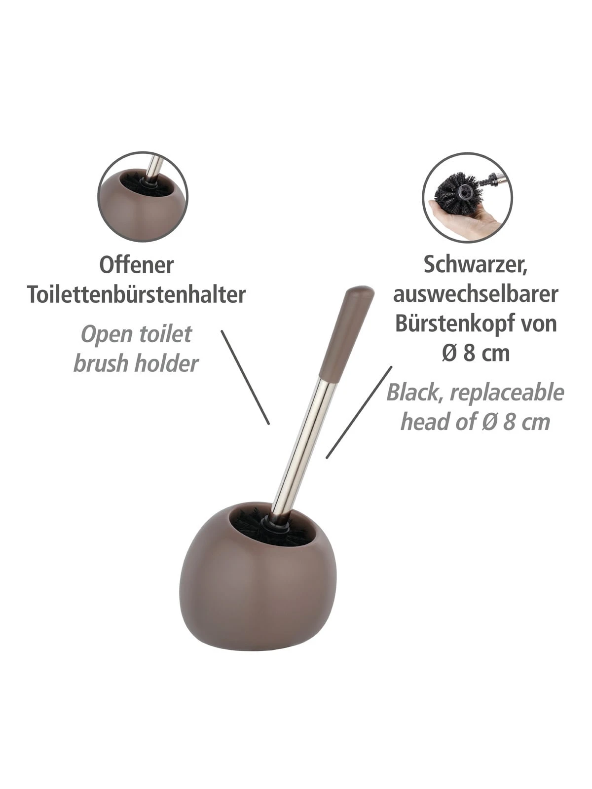 Wenko WC-Garnitur Polaris Taupe Matt In Grau 2 Wenko WC-Garnitur Polaris Taupe Matt In Grau – Bild 2