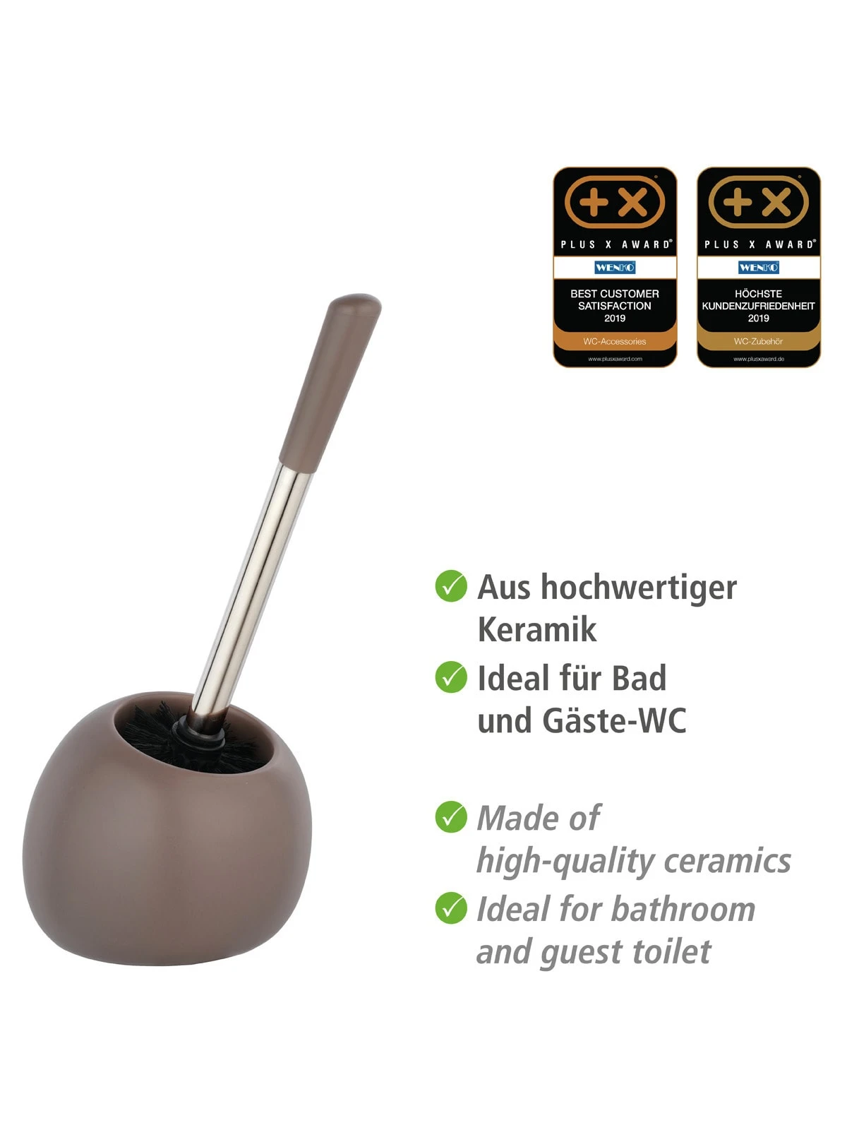 Wenko WC-Garnitur Polaris Taupe Matt In Grau 3 Wenko WC-Garnitur Polaris Taupe Matt In Grau – Bild 3