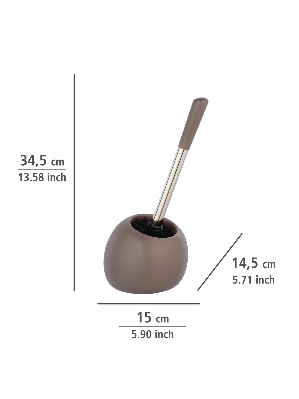 Wenko WC-Garnitur Polaris Taupe Matt In Grau 4 Wenko WC-Garnitur Polaris Taupe Matt In Grau – Bild 4