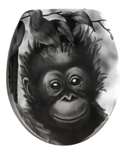 Wenko WC-Sitz Affe In Mehrfarbig