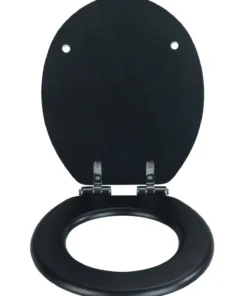 Wenko WC-Sitz Cuero Schwarz In Schwarz, Befestigung: Silber Glänzend -Relaxdays Verkaufsshop wenko wc sitz cuero schwarz in schwarz befestigung silber glanzend 7