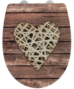 Wenko WC-Sitz Curly Heart Mit Relief In Mehrfarbig