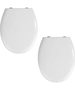 Wenko WC-Sitz Rieti 2er Set, Belastbar Mit 300 Kg In Weiß
