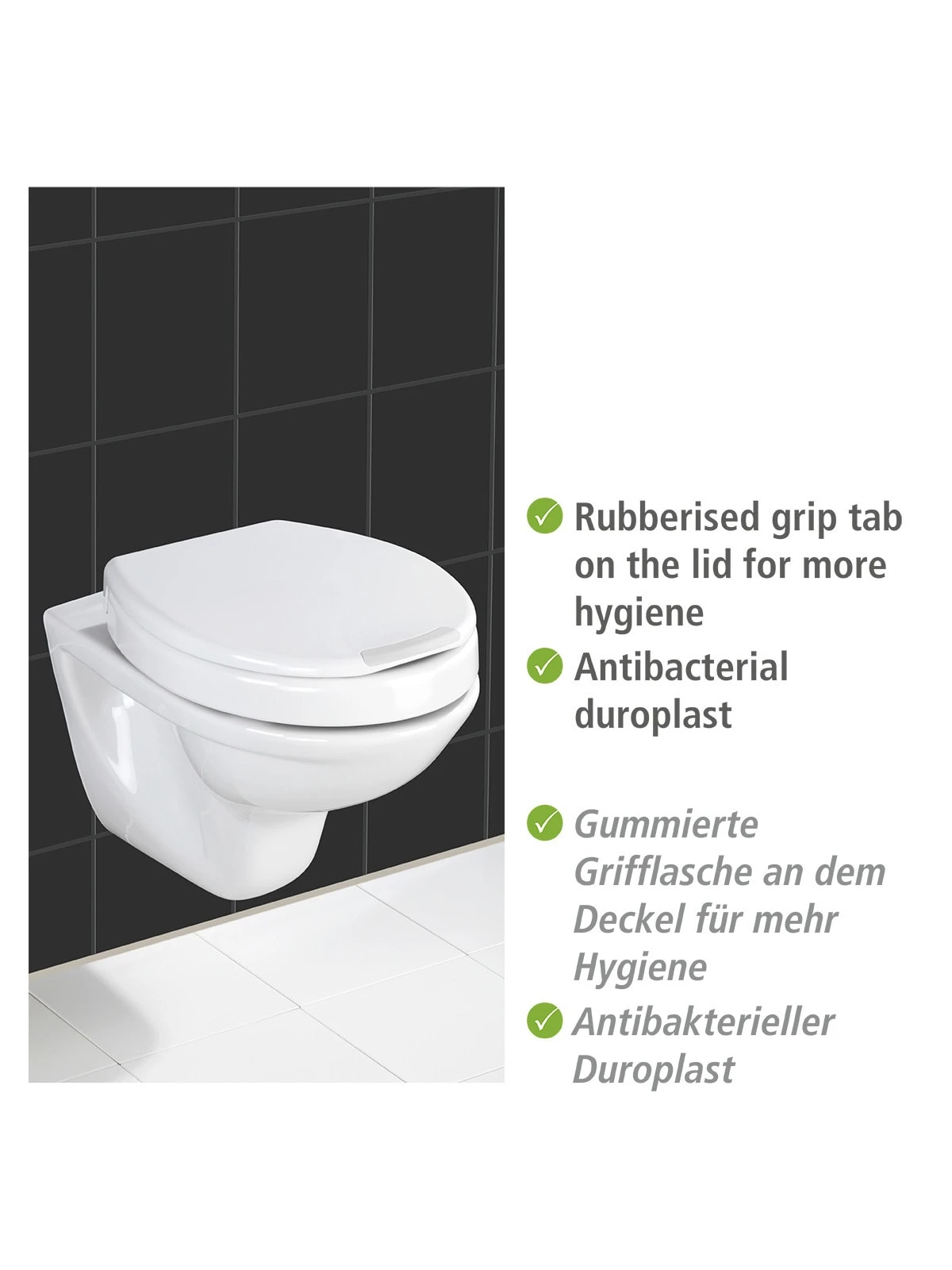 Wenko WC-Sitz Secura Comfort In Weiß, Grau 4 Wenko WC-Sitz Secura Comfort In Weiß, Grau – Bild 4