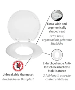 Wenko WC-Sitz Torino XXL In Weiß -Relaxdays Verkaufsshop wenko wc sitz torino xxl in weiss 13
