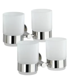 Wenko Zahnputzbecher Duo Bosio Edelstahl Glänzend 2er Set In Glänzend