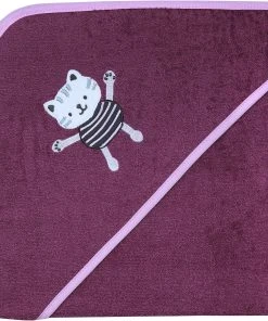 Wörner Kapuzenbadetuch Katze, 100 X 100 Cm