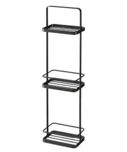 Yamazaki Badutensilio Ständer Tower 18x67x12cm In Schwarz
