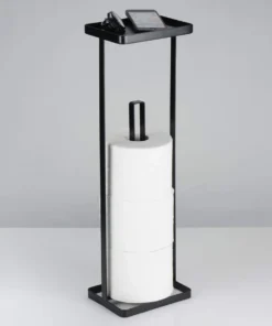 Yamazaki Toilettenpapierständer Tower 16x52x12cm In Schwarz -Relaxdays Verkaufsshop yamazaki toilettenpapierstander tower 16x52x12cm in schwarz 6