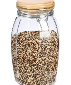 Zeller 2er-Set: Vorratsgläser In Transparent/ Hellbraun - 1,85 L -Relaxdays Verkaufsshop zeller 2er set vorratsglaser in transparent hellbraun 1 85 l 2