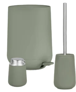 Zone Denmark Badaccessoires Set Nova 3tlg. In Olive Green