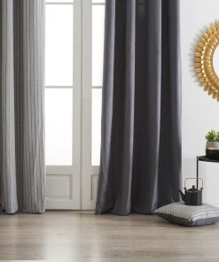 Atmosphera Créateur D'intérieur Fenstervorhang In Anthrazitfarben