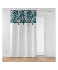 Douceur D'intérieur Gardine "Isibelle" In Weiß/ Blau