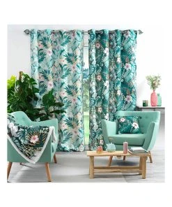 Douceur D'intérieur Gardine "Reve D'orient" In Blau -Relaxdays Verkaufsshop douceur dinterieur gardine reve dorient in blau 2