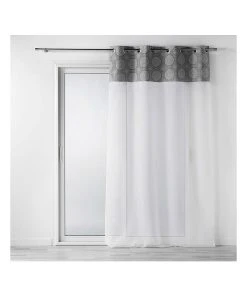 Douceur D'intérieur Gardine "Sibel" In Weiß/ Grau