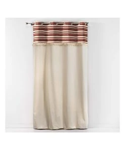 Douceur D'intérieur Gardine "Terra Nova" In Creme/ Rot