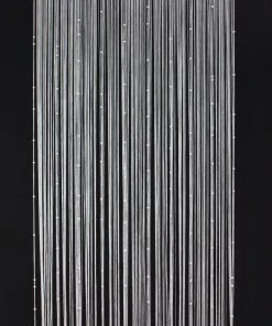 HomeLiving Faden-Vorhang "Weiße Perlen" 900x2200 In Weiß