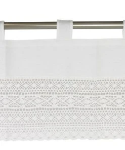 HomeLiving Spar-Set 2x Fenstervorhang "Häkelzierde", 40 X 140 Cm In Weiß