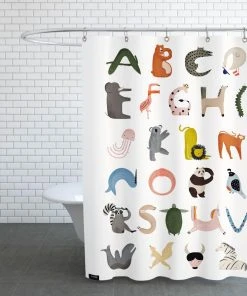 Juniqe Duschvorhang "Animal Alphabet" In Bunt -Relaxdays Verkaufsshop juniqe duschvorhang animal alphabet in bunt 2