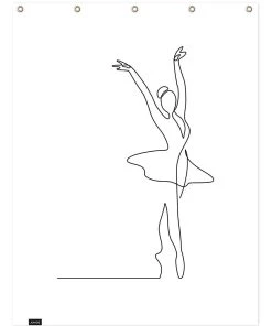 Juniqe Duschvorhang "Ballet" In Schwarz & Weiß
