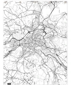 Juniqe Duschvorhang "Bern Minimal" In Schwarz & Weiß