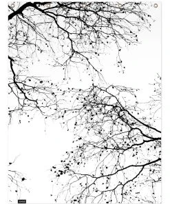 Juniqe Duschvorhang "Black Branches 2" In Schwarz & Weiß