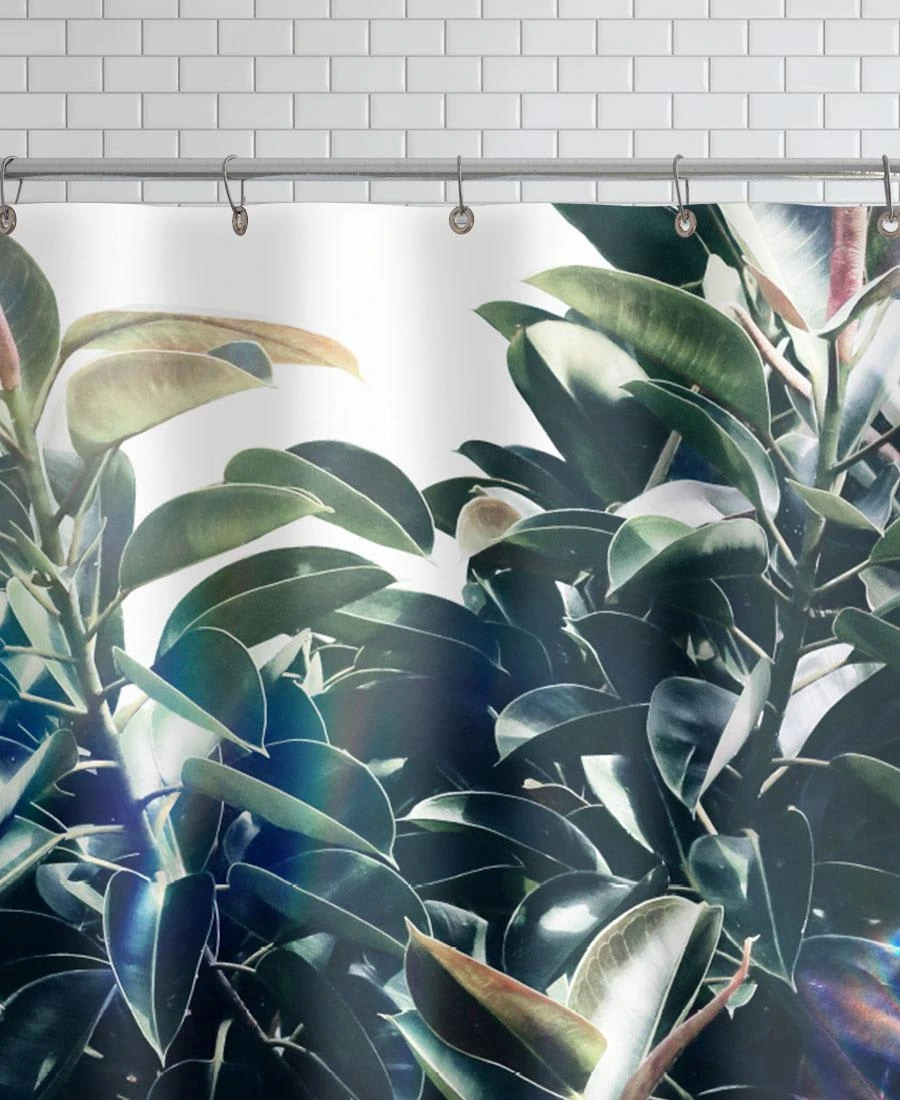 Juniqe Duschvorhang "Bliss" In Grün 2 Juniqe Duschvorhang "Bliss" In Grün – Bild 2