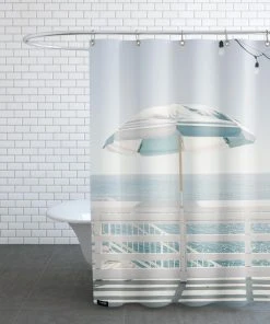 Juniqe Duschvorhang "Blue Malibu Single" In Blau & Grau -Relaxdays Verkaufsshop juniqe duschvorhang blue malibu single in blau and grau 2