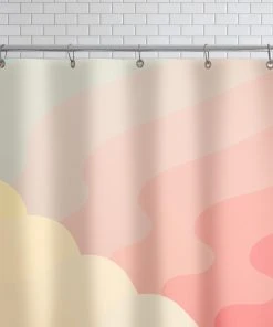 Relaxdays Verkaufsshop -Relaxdays Verkaufsshop juniqe duschvorhang ebb and flow in gelb and rot 1