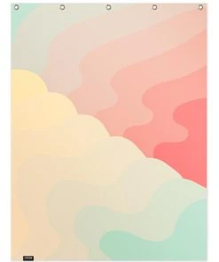 Juniqe Duschvorhang "Ebb & Flow" In Gelb & Rot