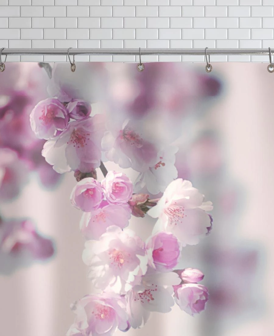Juniqe Duschvorhang "Pastel Rose Cherry II" In Rosa 2 Juniqe Duschvorhang "Pastel Rose Cherry II" In Rosa – Bild 2