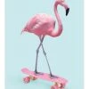 Juniqe Duschvorhang "Skate Flamingo" In Blau & Rosa