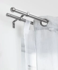 Lichtblick Gardinenstange 130 - 240 Cm In Chrom Matt -Relaxdays Verkaufsshop lichtblick gardinenstange 130 240 cm in chrom matt 1