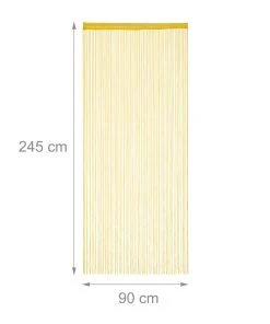 Relaxdays 1 X Fadenvorhang In Gold - (L)245 X (B)90 Cm 11 Relaxdays 1 X Fadenvorhang In Gold - (L)245 X (B)90 Cm -Relaxdays Verkaufsshop relaxdays 1 x fadenvorhang in gold l 245 x b 90 cm 3