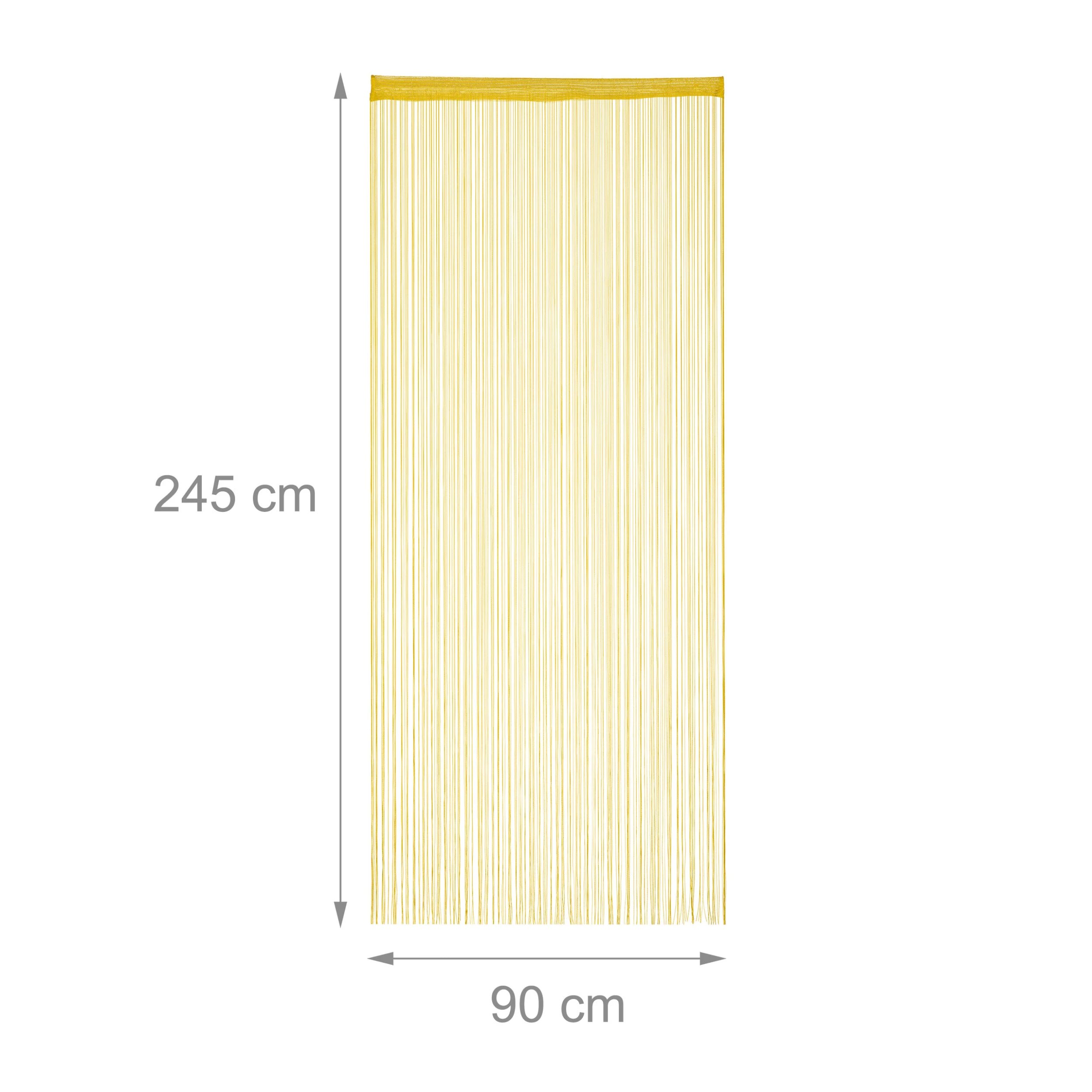 Relaxdays 1 X Fadenvorhang In Gold - (L)245 X (B)90 Cm 4 Relaxdays 1 X Fadenvorhang In Gold - (L)245 X (B)90 Cm – Bild 4