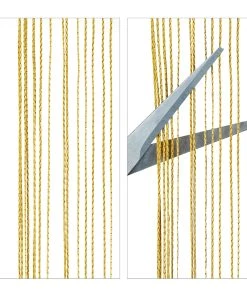 Relaxdays 1 X Fadenvorhang In Gold - (L)245 X (B)90 Cm 13 Relaxdays 1 X Fadenvorhang In Gold - (L)245 X (B)90 Cm -Relaxdays Verkaufsshop relaxdays 1 x fadenvorhang in gold l 245 x b 90 cm 5