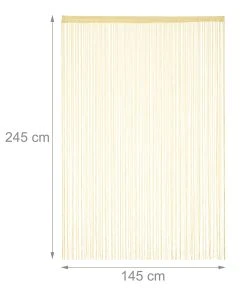 Relaxdays 3 X Fadenvorhang In Beige - (L)245 X (B)145 Cm -Relaxdays Verkaufsshop relaxdays 3 x fadenvorhang in beige l 245 x b 145 cm 3