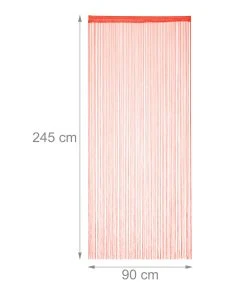 Relaxdays 3 X Fadenvorhang In Rot - (L)245 X (B)90 Cm -Relaxdays Verkaufsshop relaxdays 3 x fadenvorhang in rot l 245 x b 90 cm 3