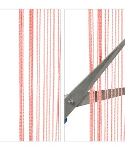 Relaxdays 3 X Fadenvorhang In Rot - (L)245 X (B)90 Cm -Relaxdays Verkaufsshop relaxdays 3 x fadenvorhang in rot l 245 x b 90 cm 5